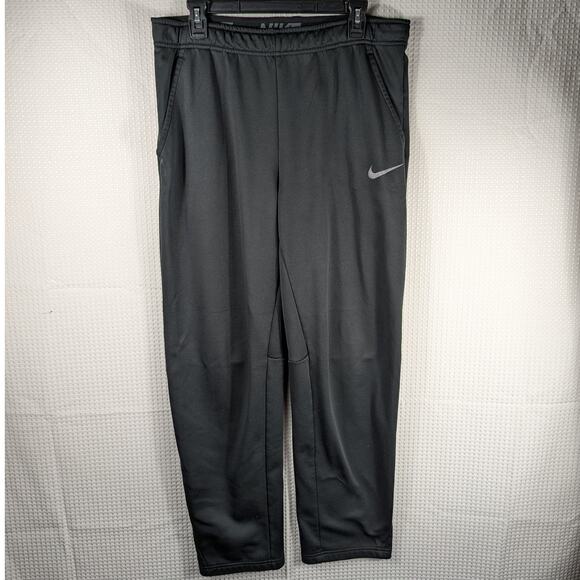 Nike Dri-FIT Pants Men L Black Athletic Tapered Training Joggers Polyester Gym - Picture 1 of 4